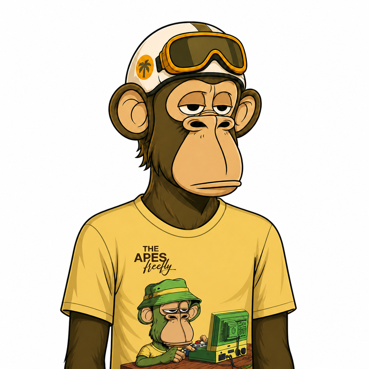 Yellow cool Ape